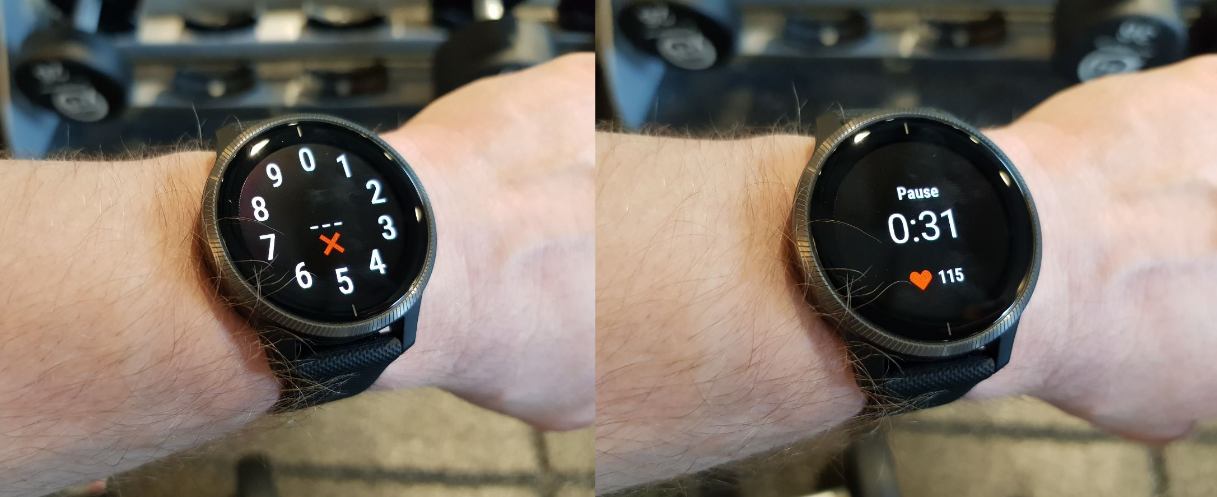 garmin venu fitness uhr test training eingabe display