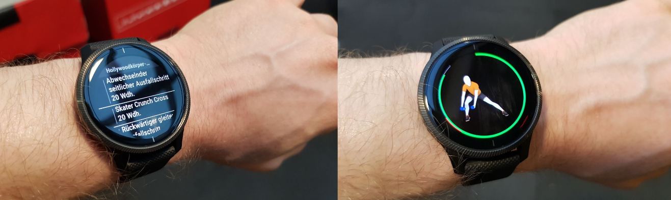 garmin venu fitness uhr test uebung am handgelenk