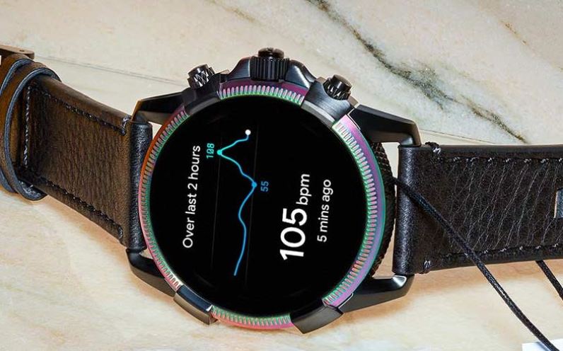Verlauf der Herzfrequenz auf Display der Diesel On Axial Smartwatch