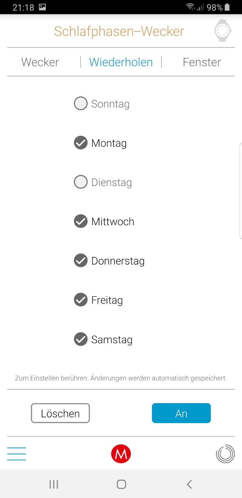mondaine helvetica smartwatch test app schlafphasenwecker
