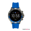Silikonarmband, Blau/Grau