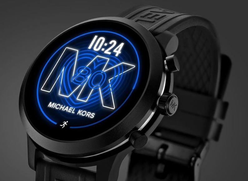 seitenansicht michael kors access mkgo smartwatch in schwarz