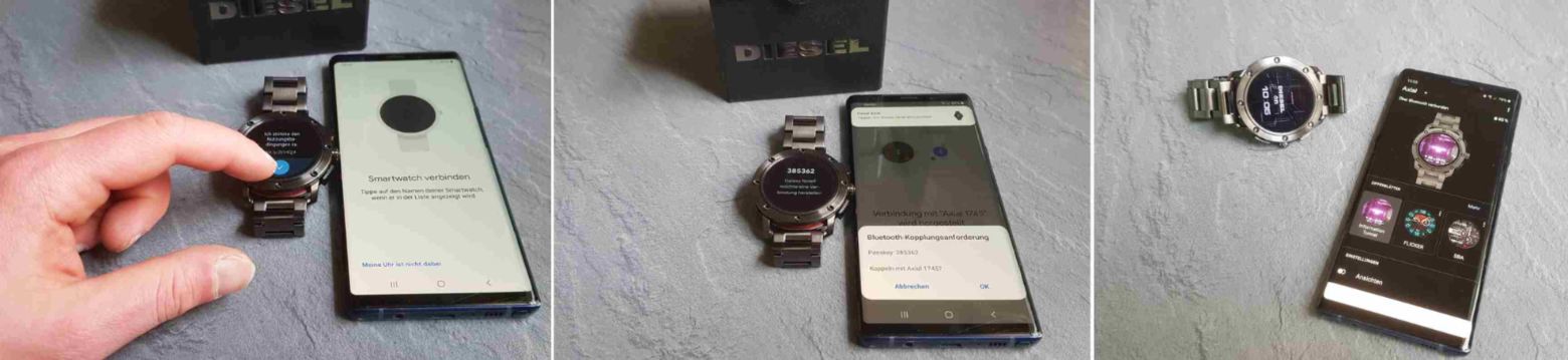 diesel on axial smartwatch einrichtung