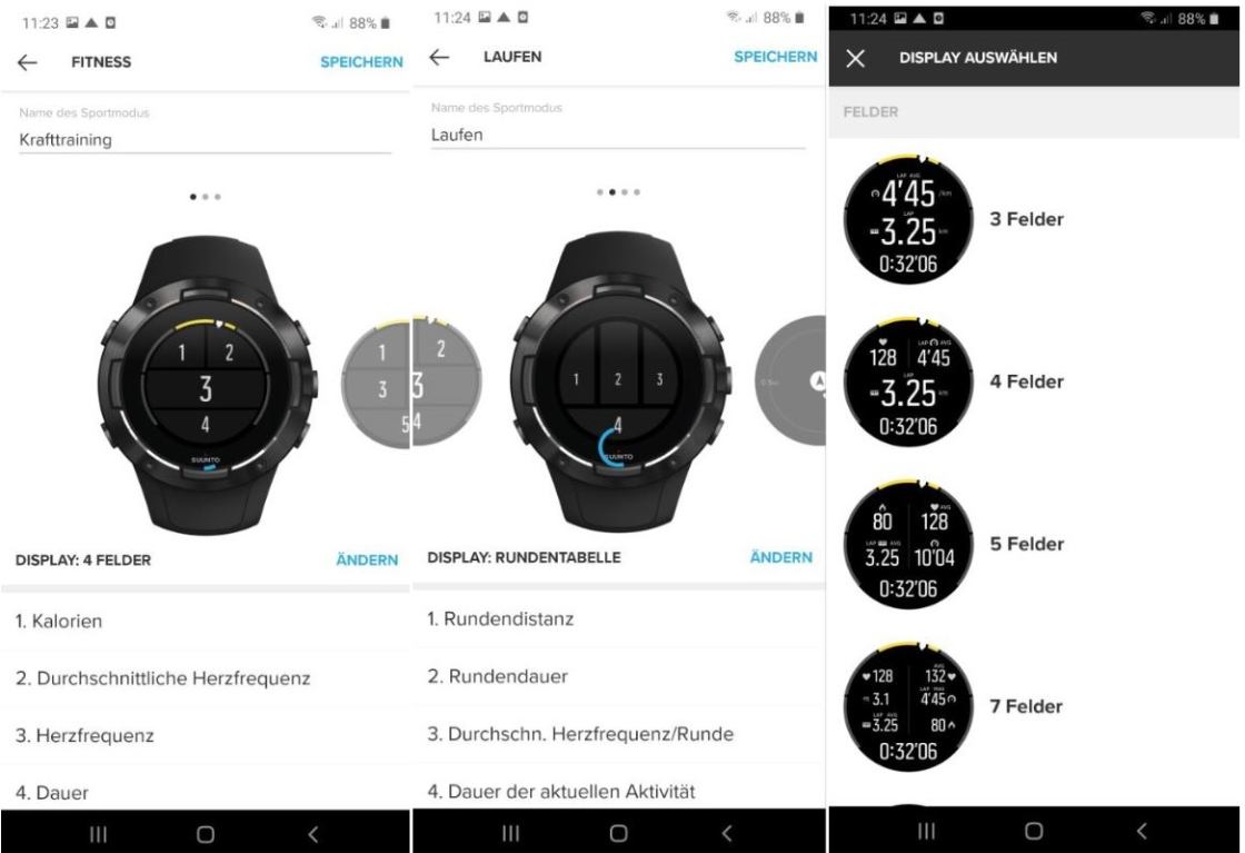 suunto 5 test fitness uhr app datenfelder festlegen