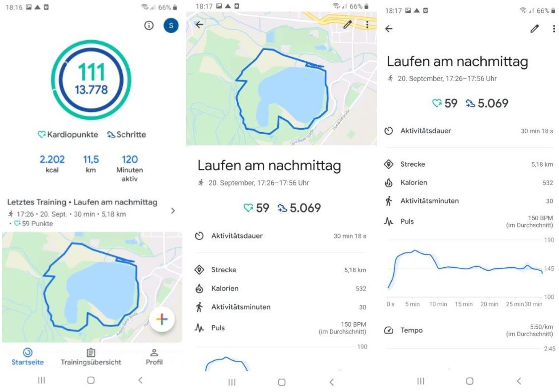 diesel on fadelite smartwatch test laufauswertung app