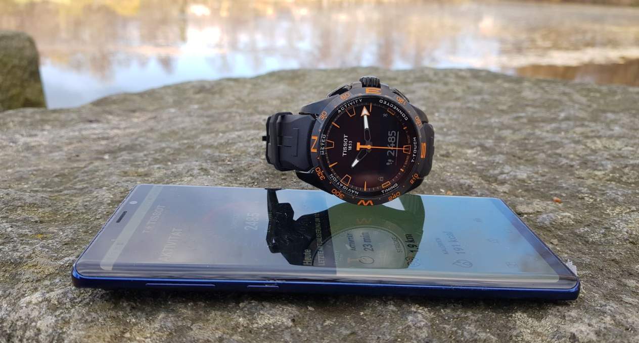 tissot t-touch connect solar smartwatch test mit handy