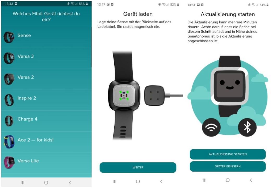 fitbit sense smartwatch test einrichtung
