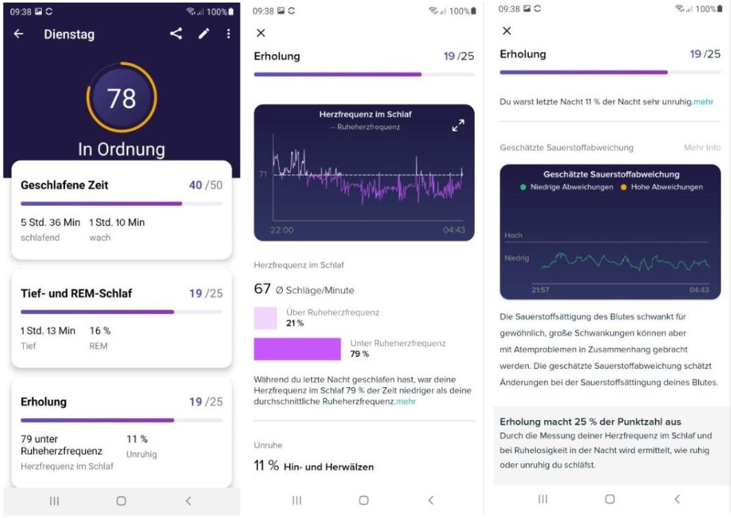 fitbit sense smartwatch test schlafauswertung