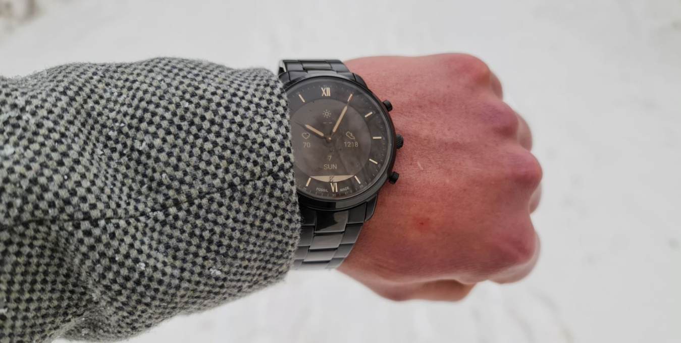 fossil neutra hybrid hr smartwatch test am handgelenk