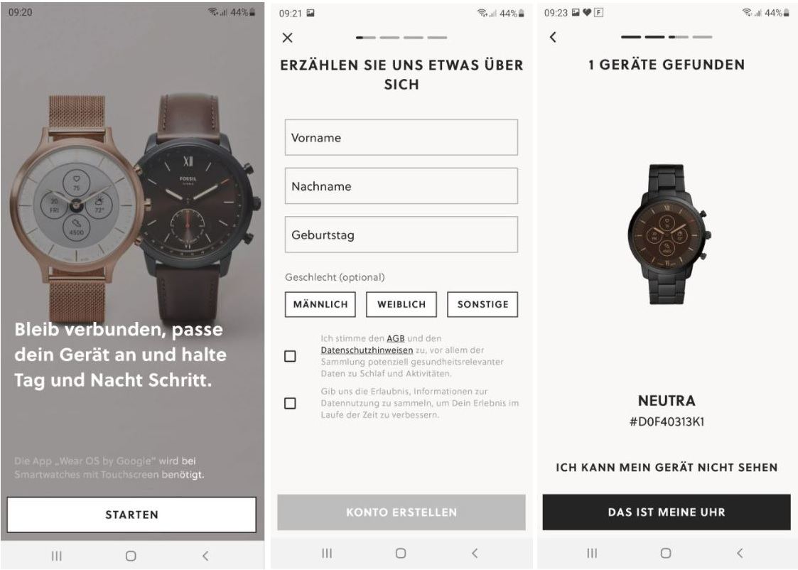 fossil neutra hybrid hr smartwatch test einrichtung