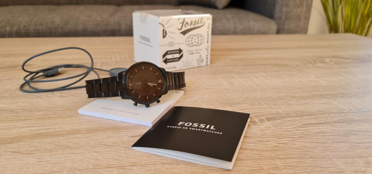 fossil neutra hybrid hr smartwatch test lieferumfang
