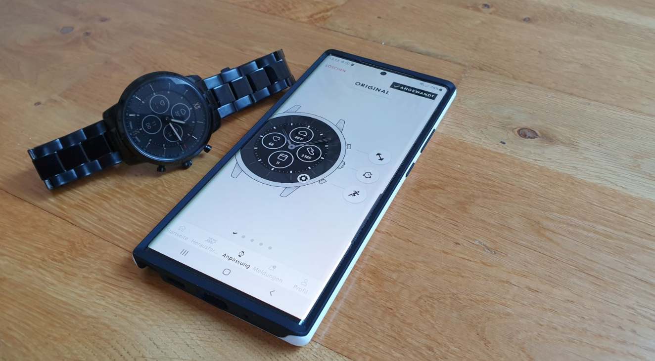 fossil neutra hybrid hr smartwatch test mit smartphone