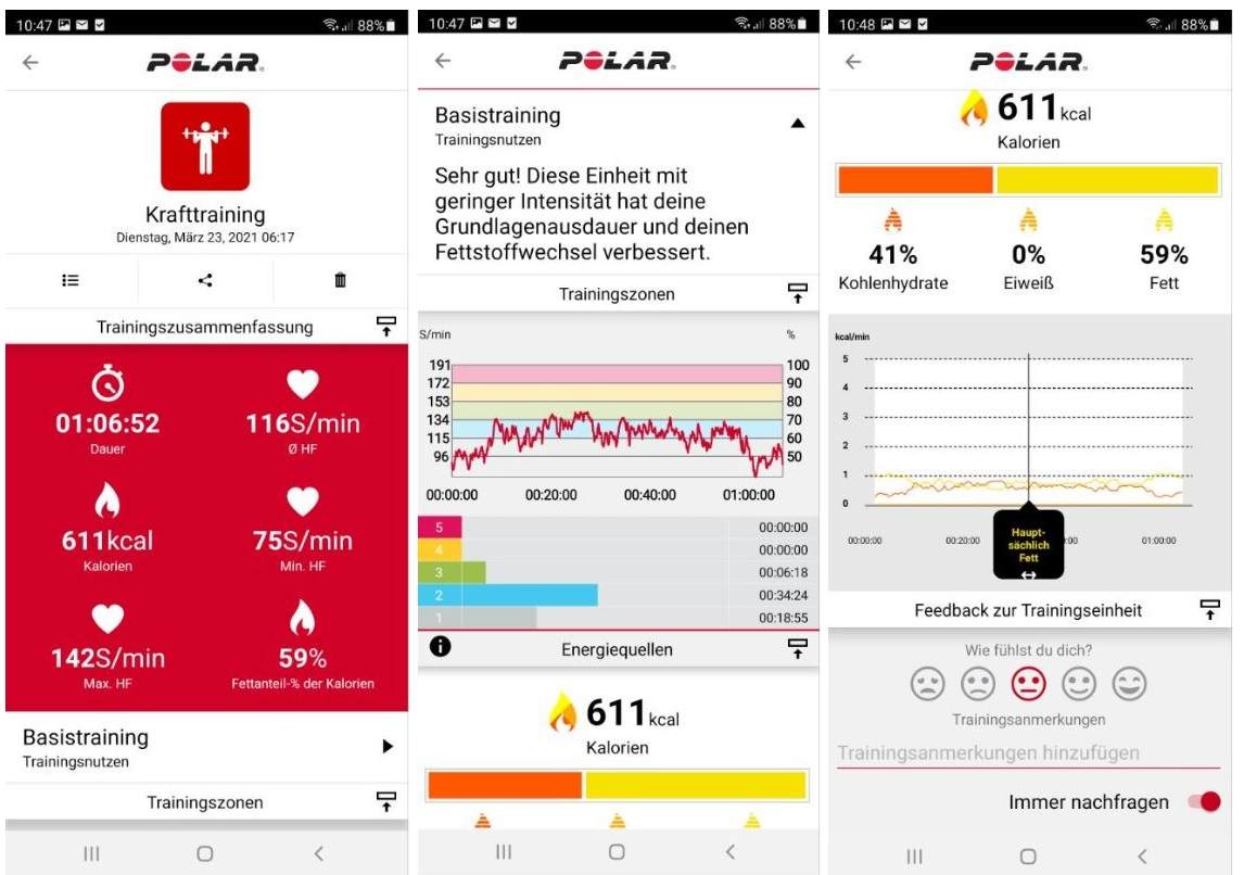 polar ignite 2 fitness uhr test auswertung krafttraining