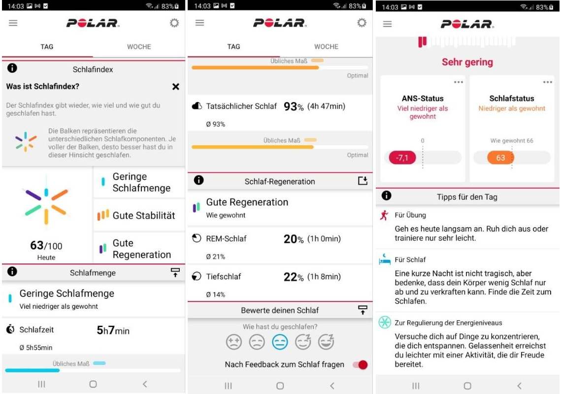 polar ignite 2 fitness uhr test auswertung schlaf