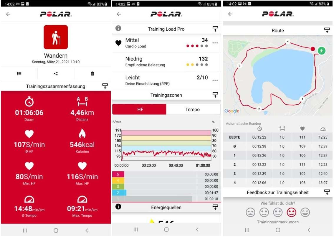 polar ignite 2 fitness uhr test auswertung wandern