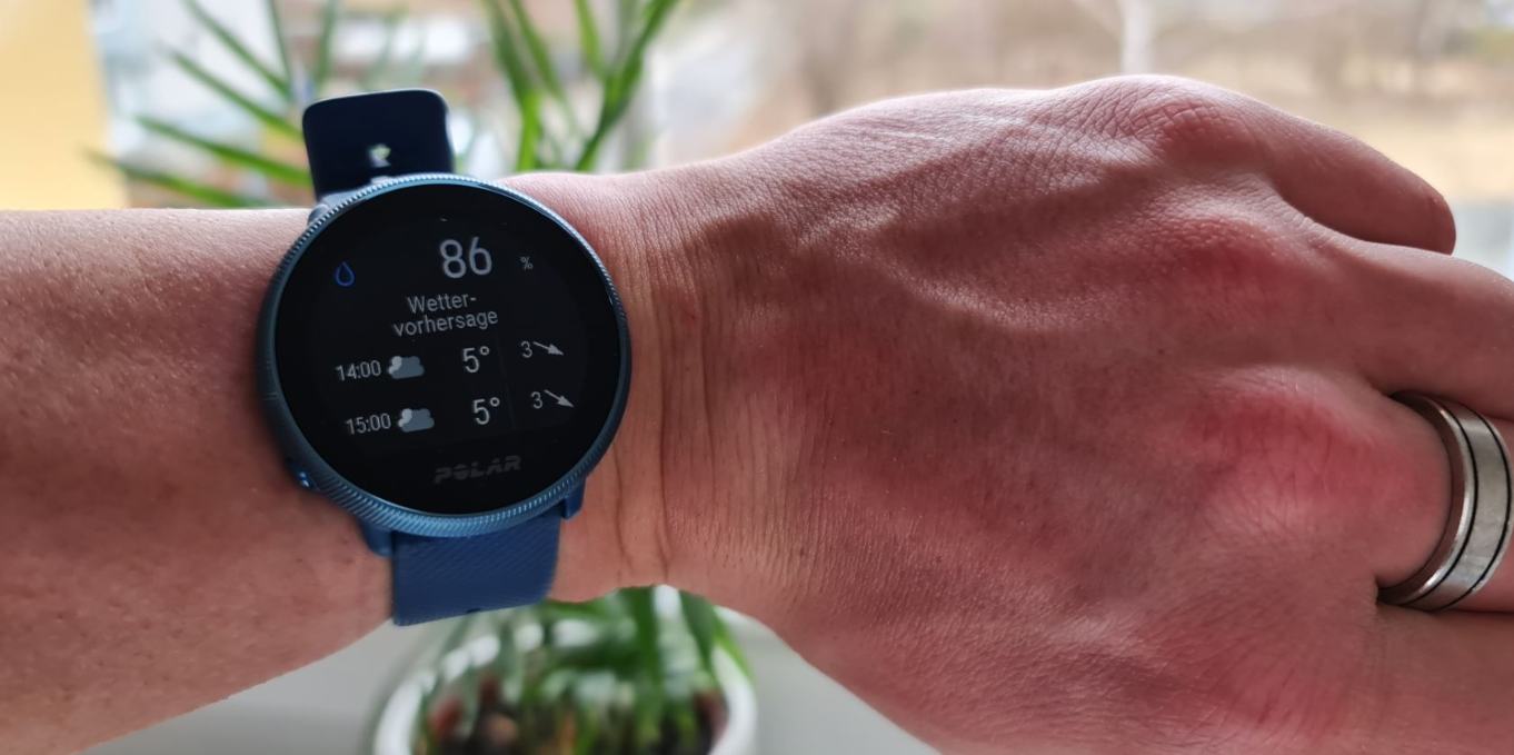 polar ignite 2 fitness uhr test wettervorhersage