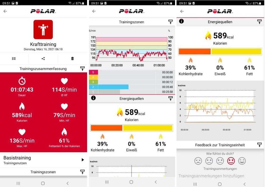 polar vantage m2 test auswertung krafttraining