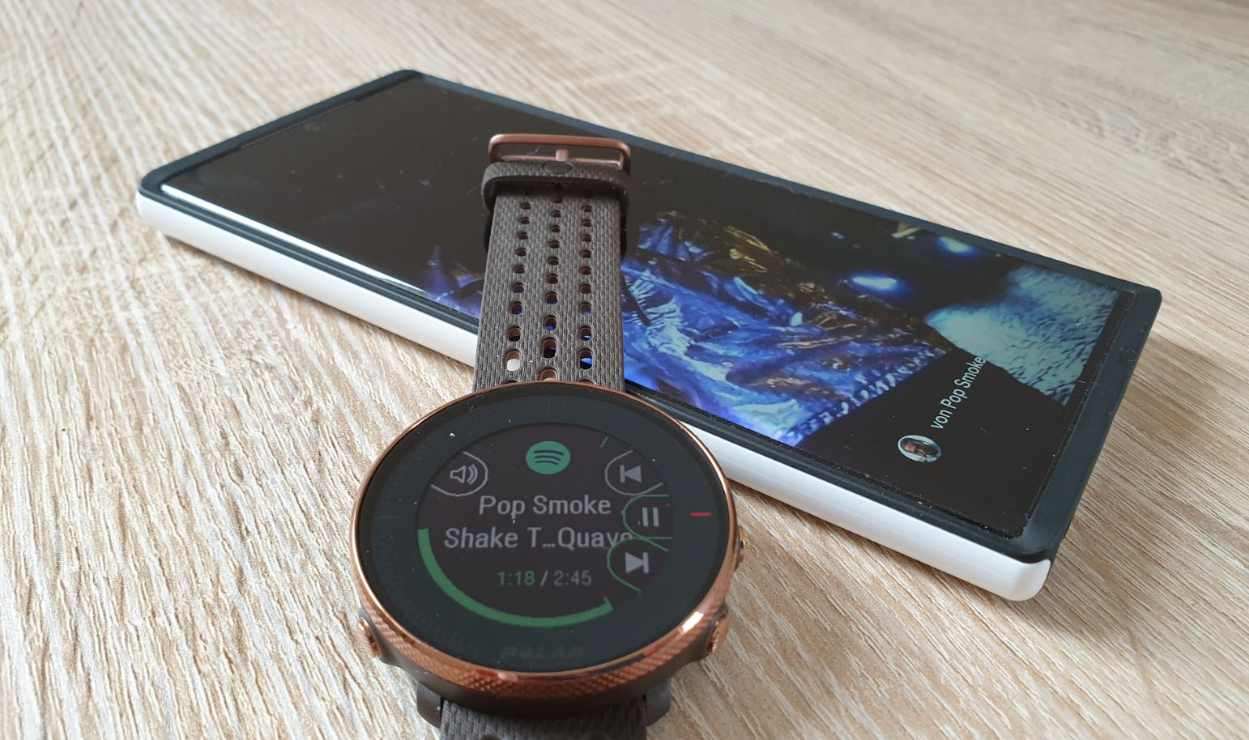 polar vantage m2 test musiksteuerung