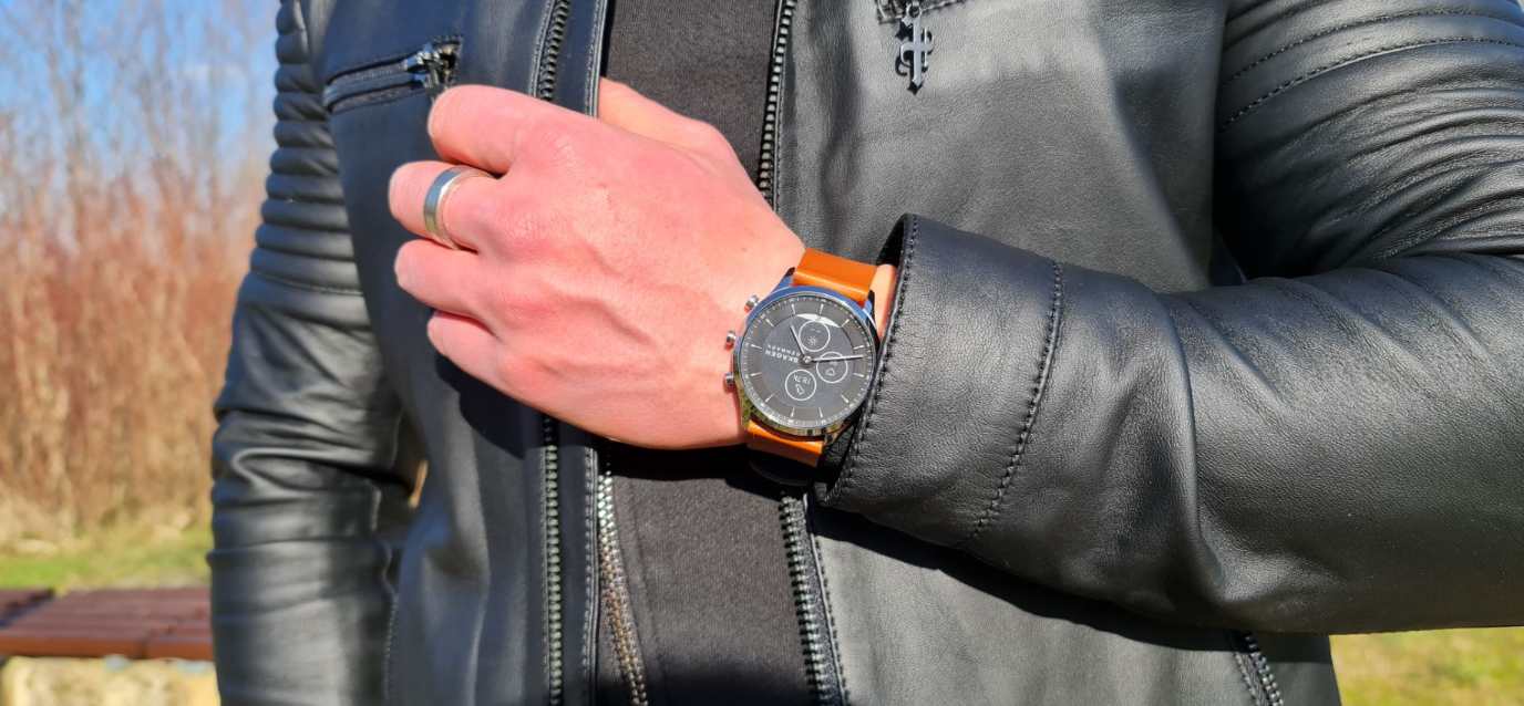 skagen jorn hybrid hr smartwatch test am handgelenk_2