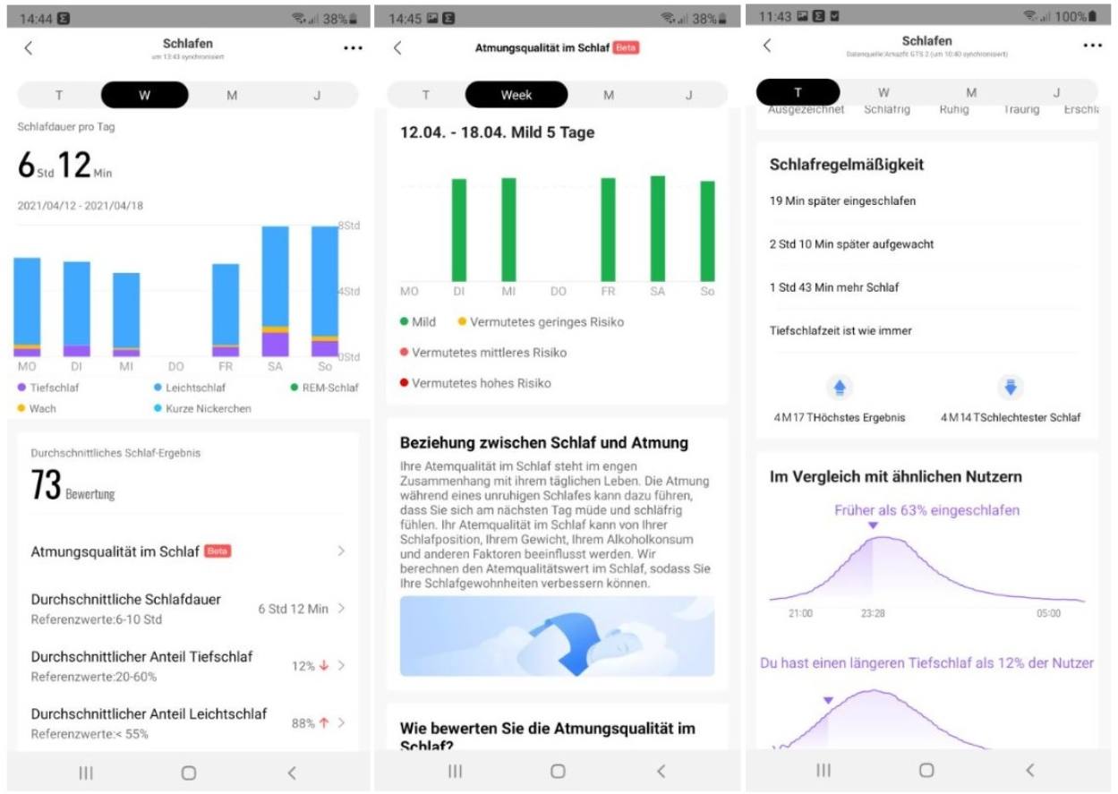 amazfit gts 2 smartwatch test auswertung schlaf amazfit gts 2 smartwatch test auswertung schlaf