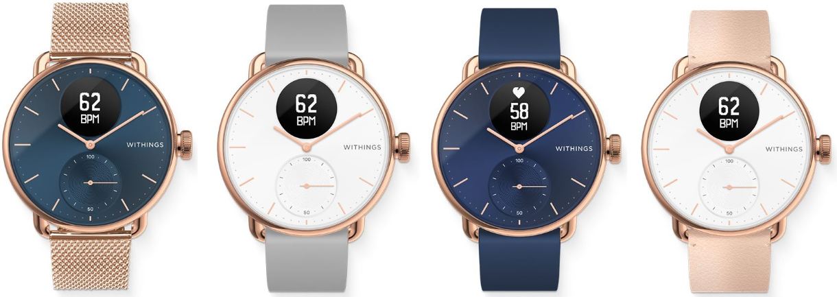 withings scanwatch rosegold varianten smartwatch