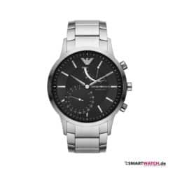 emporio armani connected smartwatch silber schwarz gliederarmband