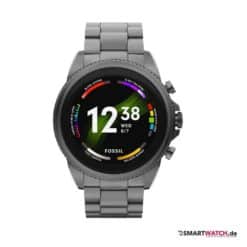 fossil gen 6 smartwatch 44 mm grau edelstahl gliederarmband