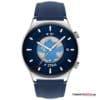 Lederarmband, Silber/Blau (Ocean Blue)