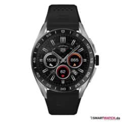 tag heuer connected calibre e4 45 mm schwarz silber kautschukband