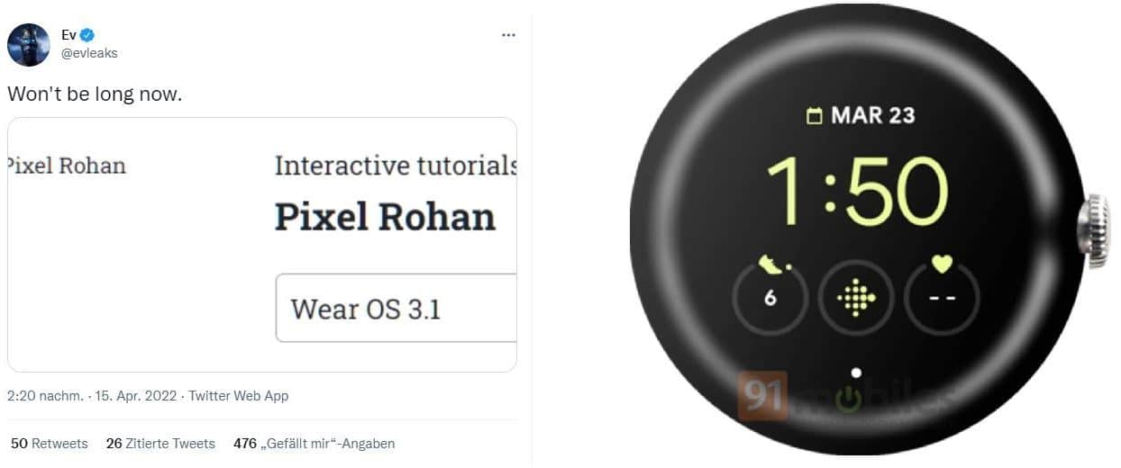leaks google pixel watch smartwatch