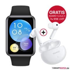 huawei watch fit 2 midnight black 2 bundle mit free buds 4i weiss