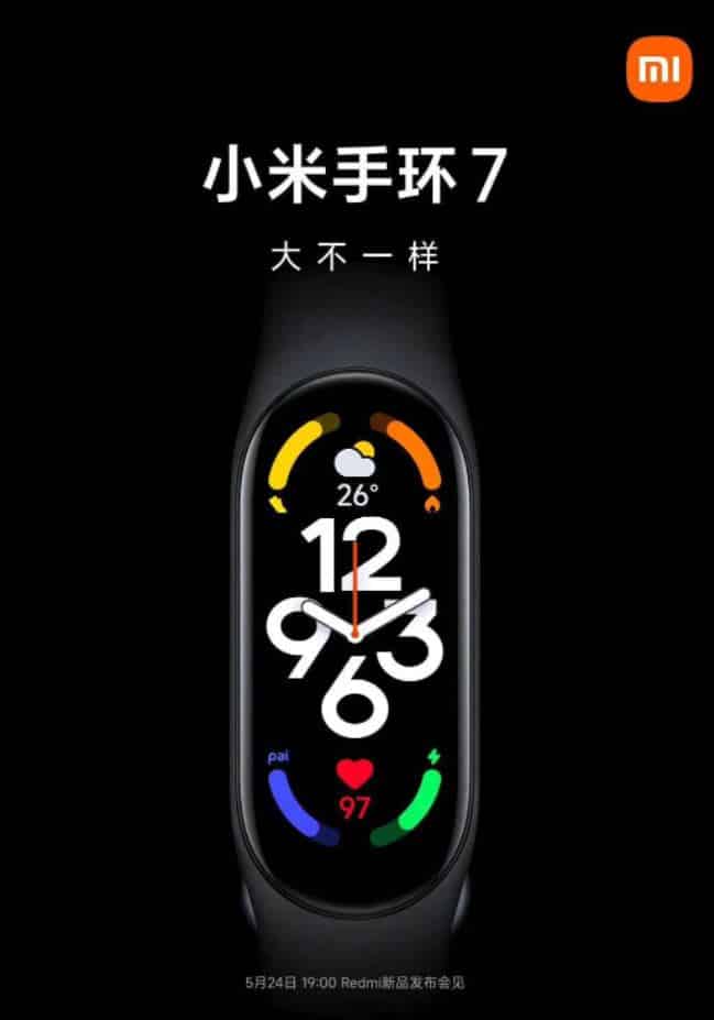 xiaomi mi band 7 teaser fitness tracker
