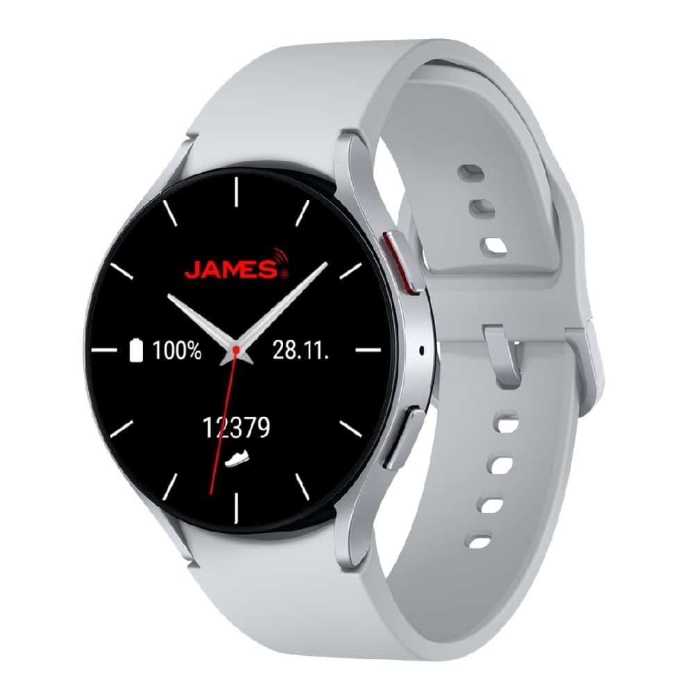 44 mm, Weiß/Silber 44 mm, Weiß/Silber